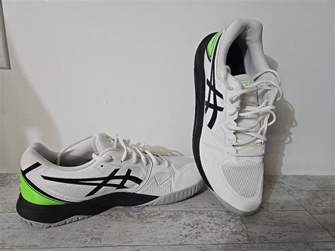 Asics Gel-Challenger Tennis Shoes Men Size 13 White Green Gecko Wingwall ,3