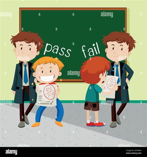 Opposite words for pass and fail Stock Vector Image & Art - Alamy