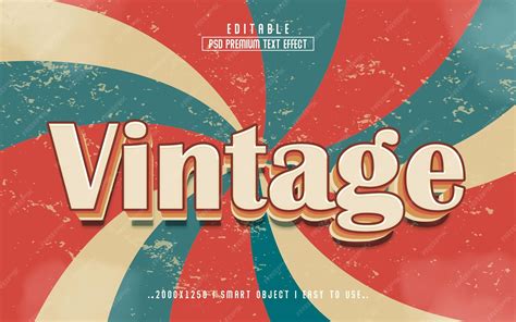 Premium PSD | Vintage 3D Editable Text Effect PSD With Premium Background