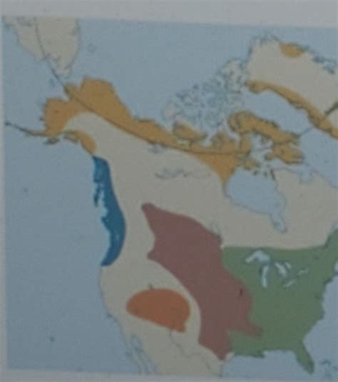 Using the map below, please identify the region where the Native ...