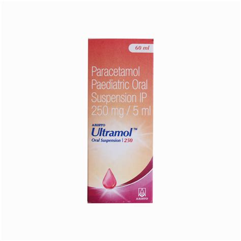 Ultramol 250 Paediatric Oral Suspension 60 ml Price, Uses, Side Effects ...