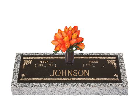 Abbey Rose Companion Bronze Grave Marker With Vase | LoveMarkers