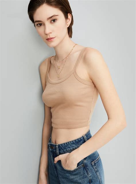 Buy Women Ribbed Cropped Top Online at just Rs. 299.0 - 1000014214660 ...