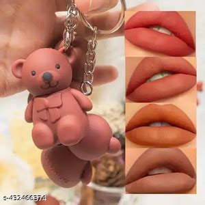 aapni dukan Teddy Lip Gloss Combo red ,maroon & pink waterproof ...