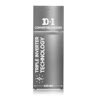 Haier 358 L 3 Star Frost Free Top Mount Double Door Refrigerator ...