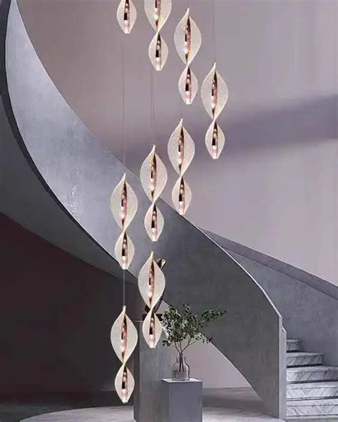HDC 18 Lights Light Led Nordic Staircase Rose Gold Rotating Double Hei