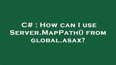 Image result for MapPath