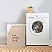 Hokipo Laundry Basket 51-Litre European Pattern Folding Jute 'Live ...