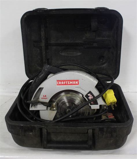 14 AMP LASER TRAC CRAFTSMAN CIRCULAR SAW AND CASE