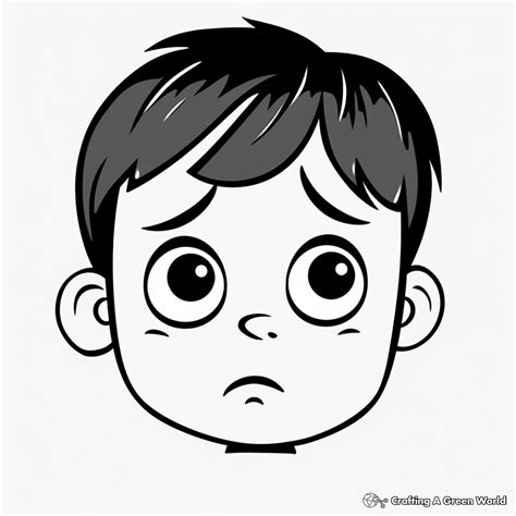 Sad Kid Face Drawing