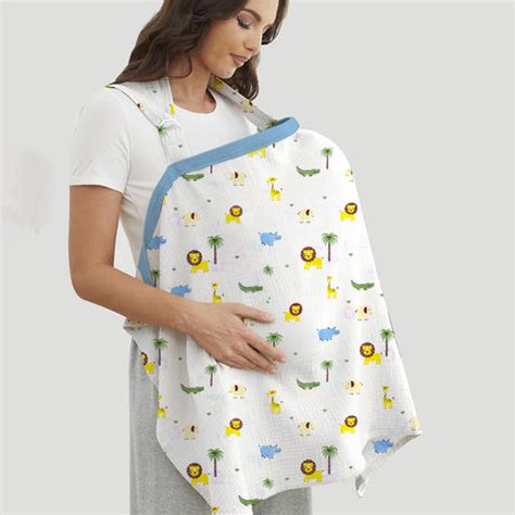 Organic Cotton Muslin Nursing Cover For Breastfeeding Feeding Apron ...