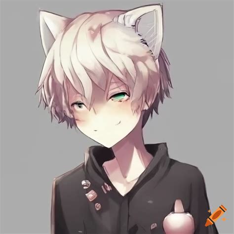 Cute anime cat boy character on Craiyon