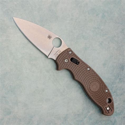 Spyderco Manix 2 Lightweight Brown FRCP Handles Stonewash 15V Blade ...