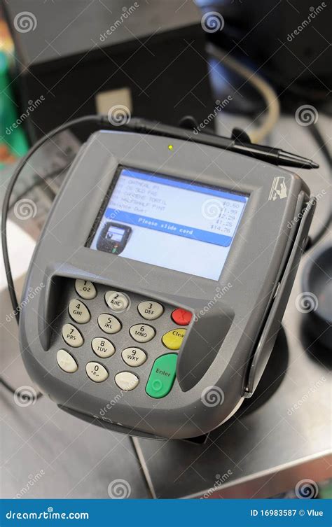 Credit Card terminal stock image. Image of digit, payment - 16983587