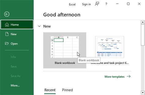 Image result for Create a New Workbook Excel