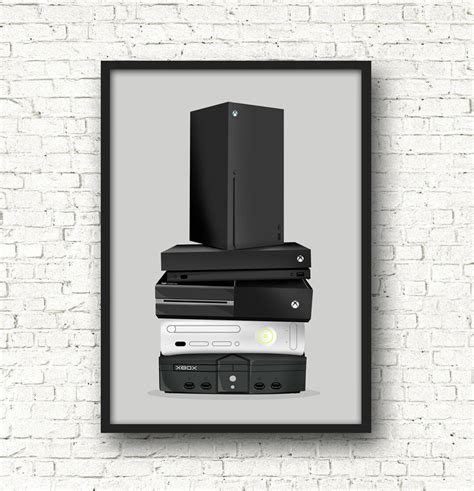 Buy Xbox Console Evolution Print Xbox X Series Xbox 360 Gamer Online in ...