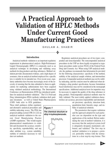 Image result for Validation of HPLC Methods