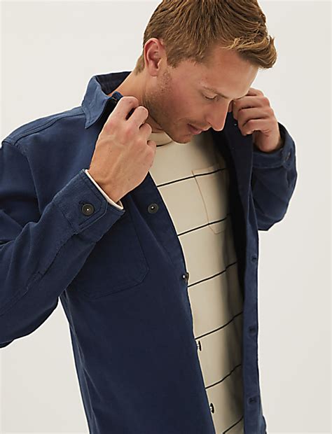 Buy Cotton Rich Denim Overshirt at Marks & Spencer