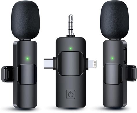 Amazon.com: PQRQP 3 in 1 Wireless Microphones for iPhone, Android ...
