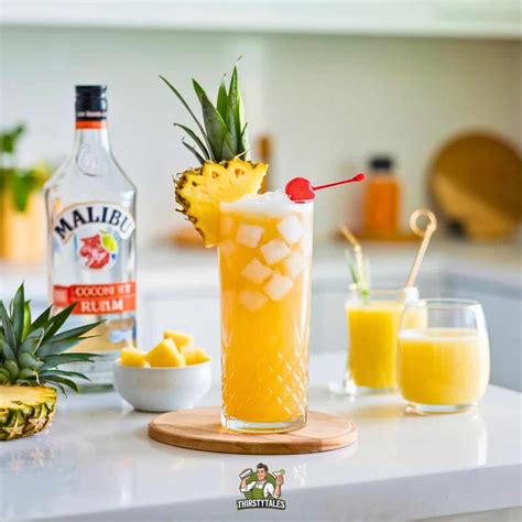 Malibu & Pineapple Juice Cocktail Recipe - Thirsty Tales