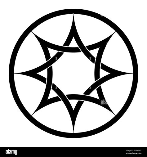 Eight pointed star Black and White Stock Photos & Images - Alamy