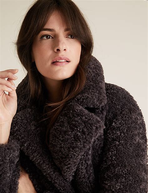 Buy Teddy Longline Coat at Marks & Spencer