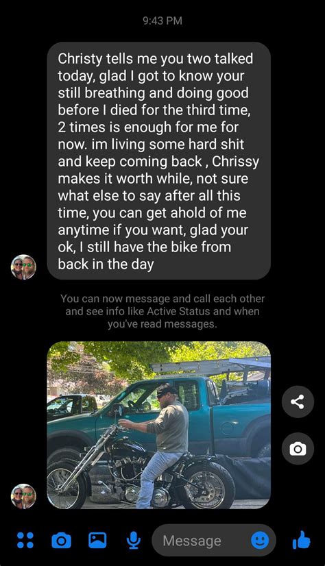 It's been over ten years, maybe say I missed you, I love you, how have ...