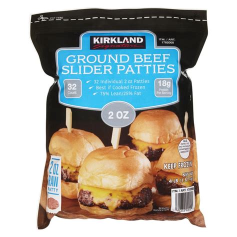Kirkland Signature Ground Beef Slider Patties (2 oz) Delivery or Pickup ...