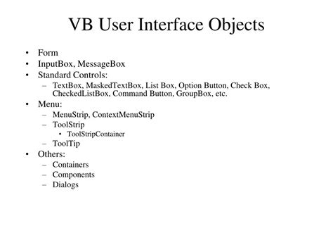 Image result for Example of a User Interface in a VB Program