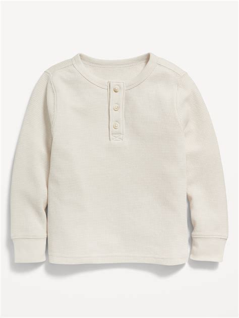 Long-Sleeve Thermal Knit Henley T-Shirt for Toddler Boys | Old Navy