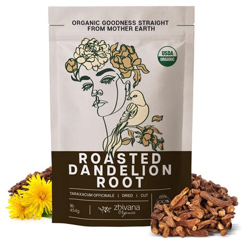 Amazon.com : Zhivana Organics Roasted Dandelion Root Tea Organic - Dandelion Coffee Organic ...