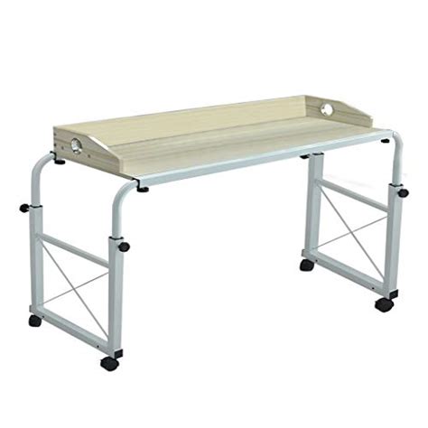 Buy Bseka Overbed Table with Wheels, Height and Length Adjustable ...