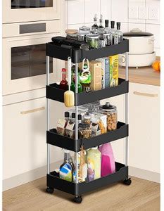 MGKENTERPRISE Fruits/Vegetables Kitchen Rack Plastic, Steel 4 Layer ...
