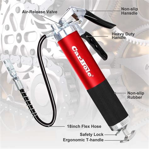 Buy CarBole Heavy Duty Pistol Grip 8000 PSI Grease Gun, 3-Way Loading ...