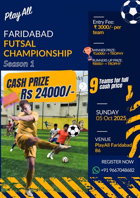 Faridabad Futsal Championship Season - 01, PlayAll Faridabad 86 ...