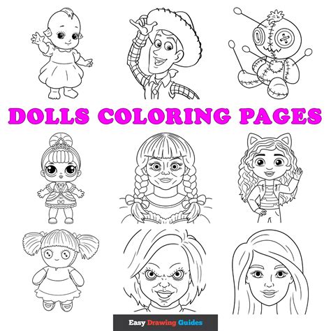 Free Dolls Coloring Pages for Kids - 15 Printable Sheets