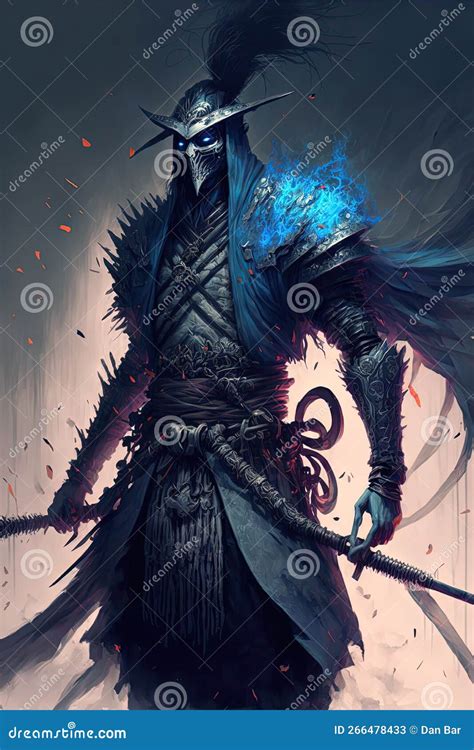 Ghost Warrior Samurai In Heavy Armour. Ronin Samurai Fantasy Character. Generative Ai Royalty ...