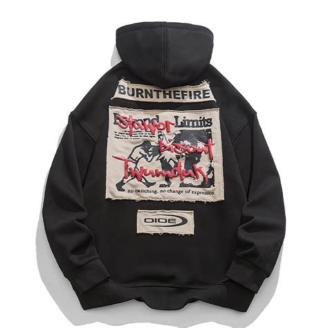 Aelfric Eden Mens Graphic Oversized Hoodie Cartoon Character Print ...