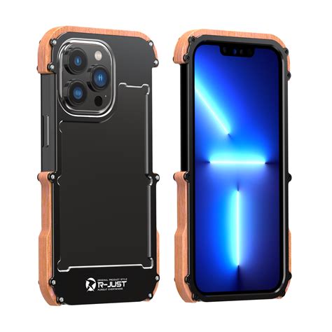 Ironwood Metal and Wooden Armor Bumper Case for iPhone 13 Pro Max ...