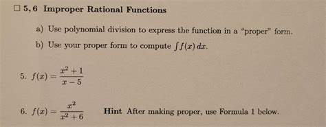 Image result for What Is a Improper Rational Function