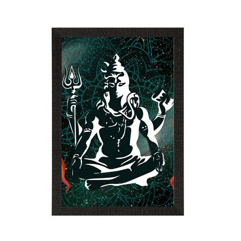 Lord Shiva Satin Matt Texture UV Art Painting - eCraftIndia Online