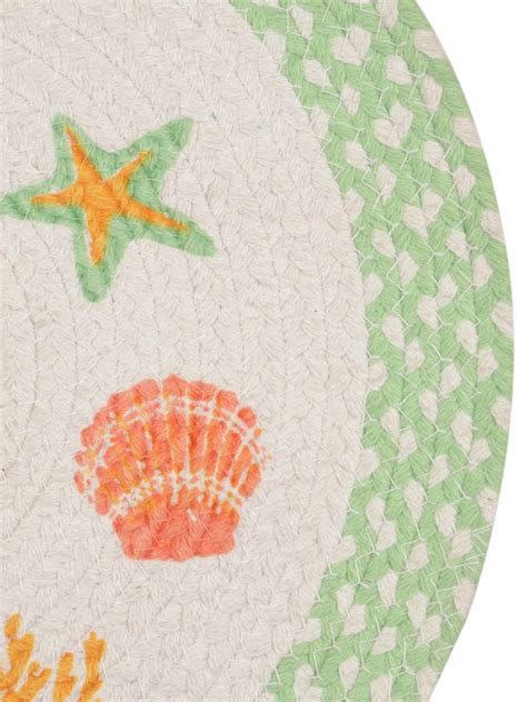Green Cotton Printed Table Mat - Pack of 2 pc, 38x38 Cms