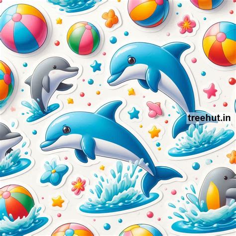 Printable Dolphin Stickers and 90 Craft Activities for Kids, Adults ...