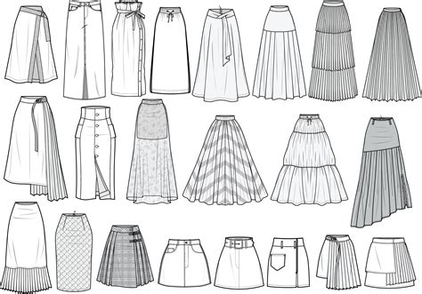 Skirt Drawing How at Kathleen States blog