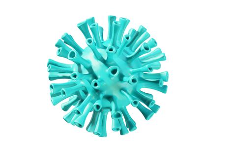 Microscopic view of a infectious virus contagion and propagation of a ...