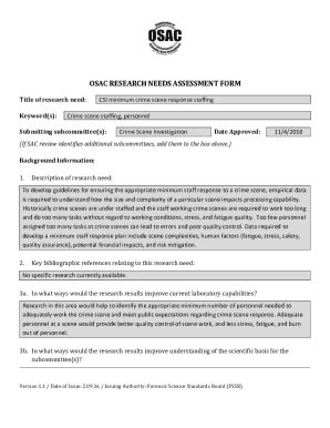 Fillable Online OSAC Research Needs Assessment Form - CSI minimum crime ...