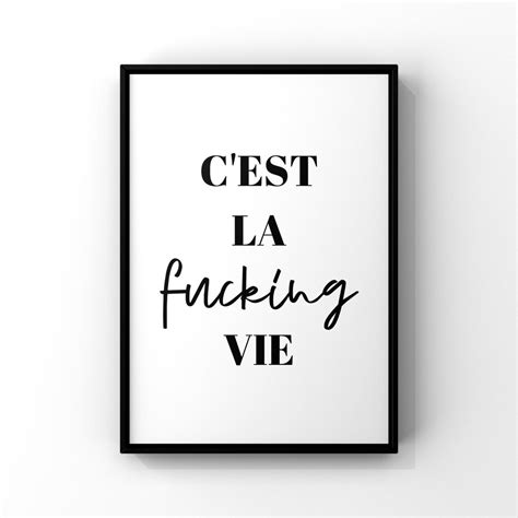 Buy C’est La Fucking Vie, Sweary Prints, Offensive Wall Art, Prints ...