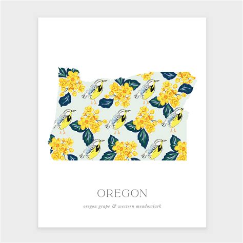 Oregon State Flower Art Print - MarisaMade