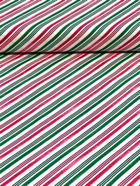 Candy Cane Stripes Fabric by Half Yard, End of Bolt, Fat Quarter, Red ...