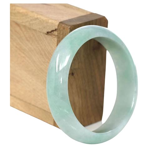 Genuine Burmese Green Jadeite Jade Bangle Bracelet #211 For Sale at 1stDibs